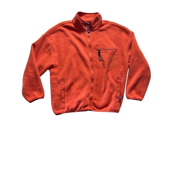 Patagonia Women's Orange Full Zip Fleece Synchilla Jacket Size XL - Picture 1 of 5